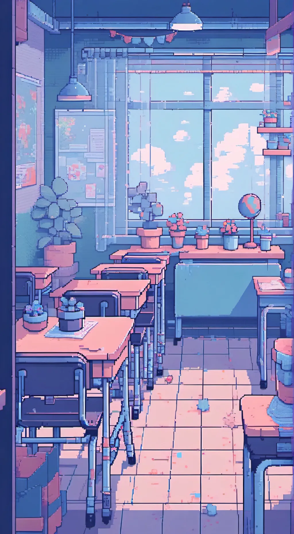 ai character: Classroom background