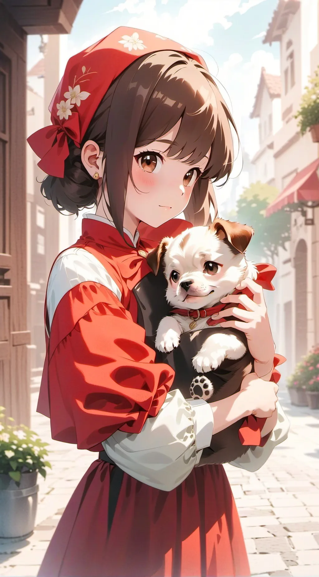 ai character: Lilly an background