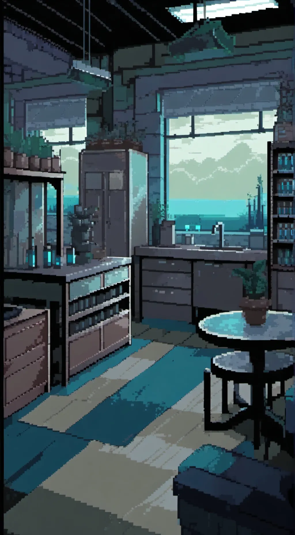 ai character: tourcher lab  background