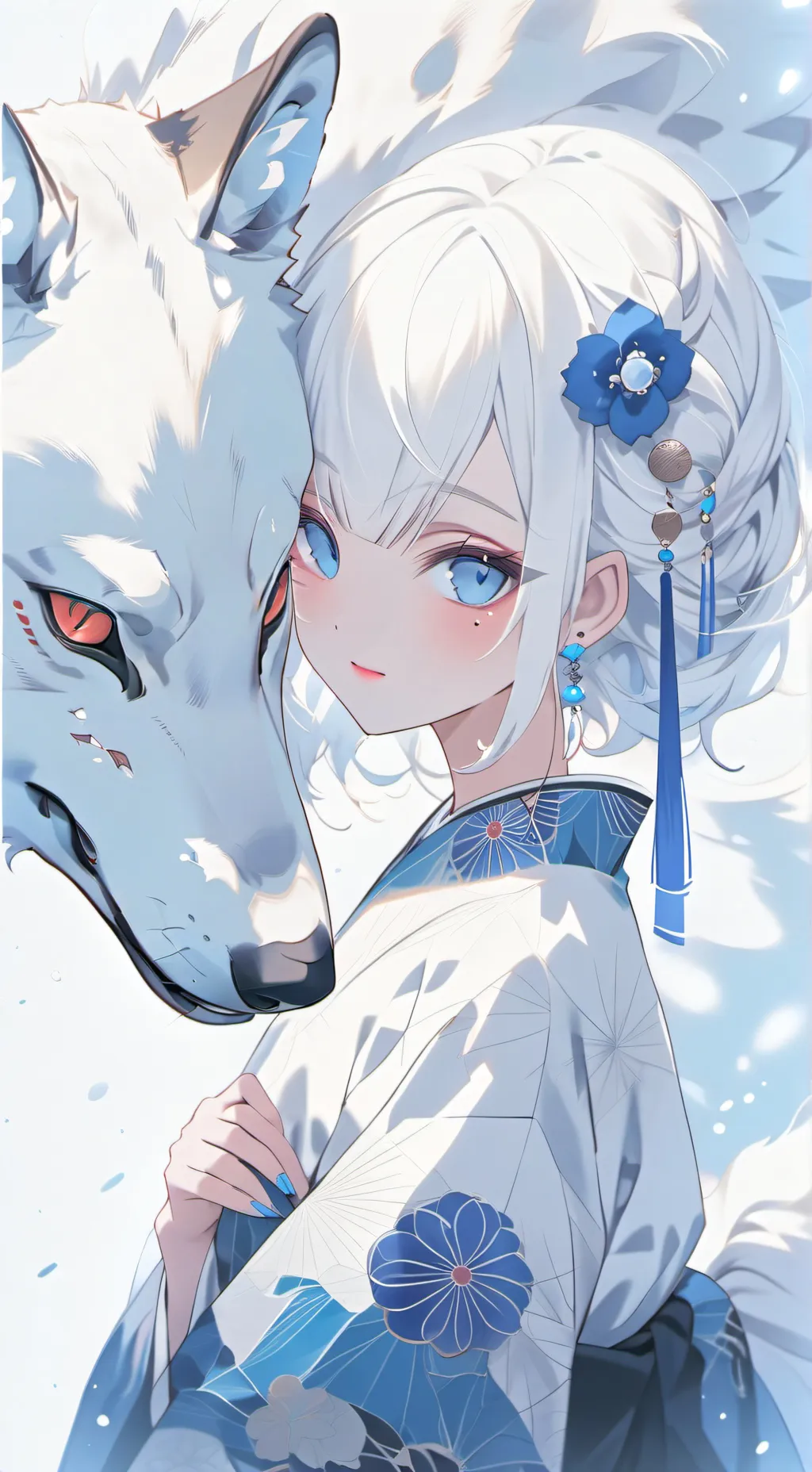 ai character: Yukina❄️💎🌌 background