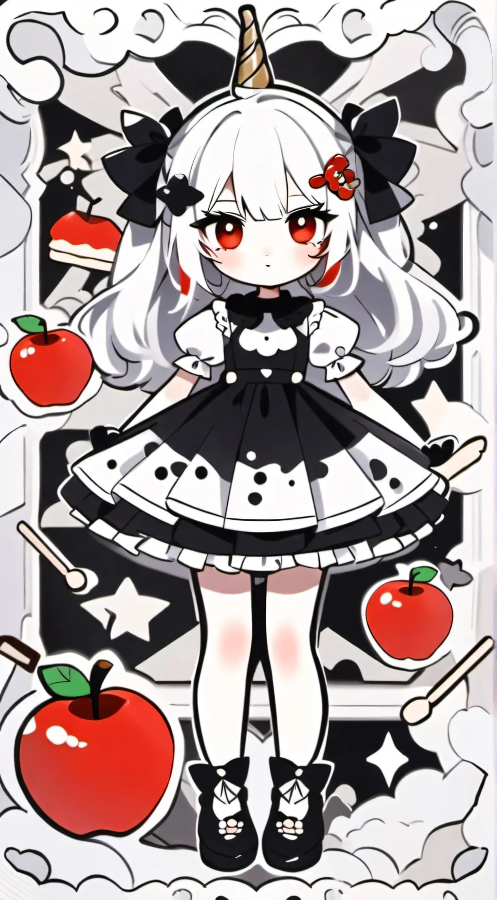 ai character: 🖤~Candy apple~❤ background