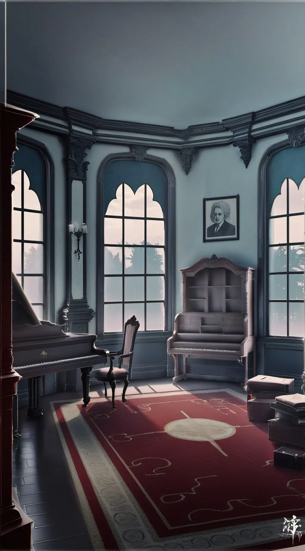 ai character: Amityville  background