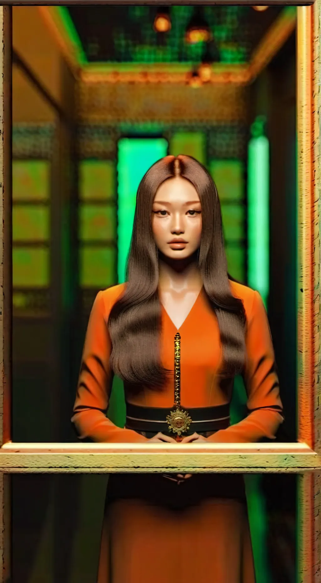 ai character: Yoonchae Katseye background