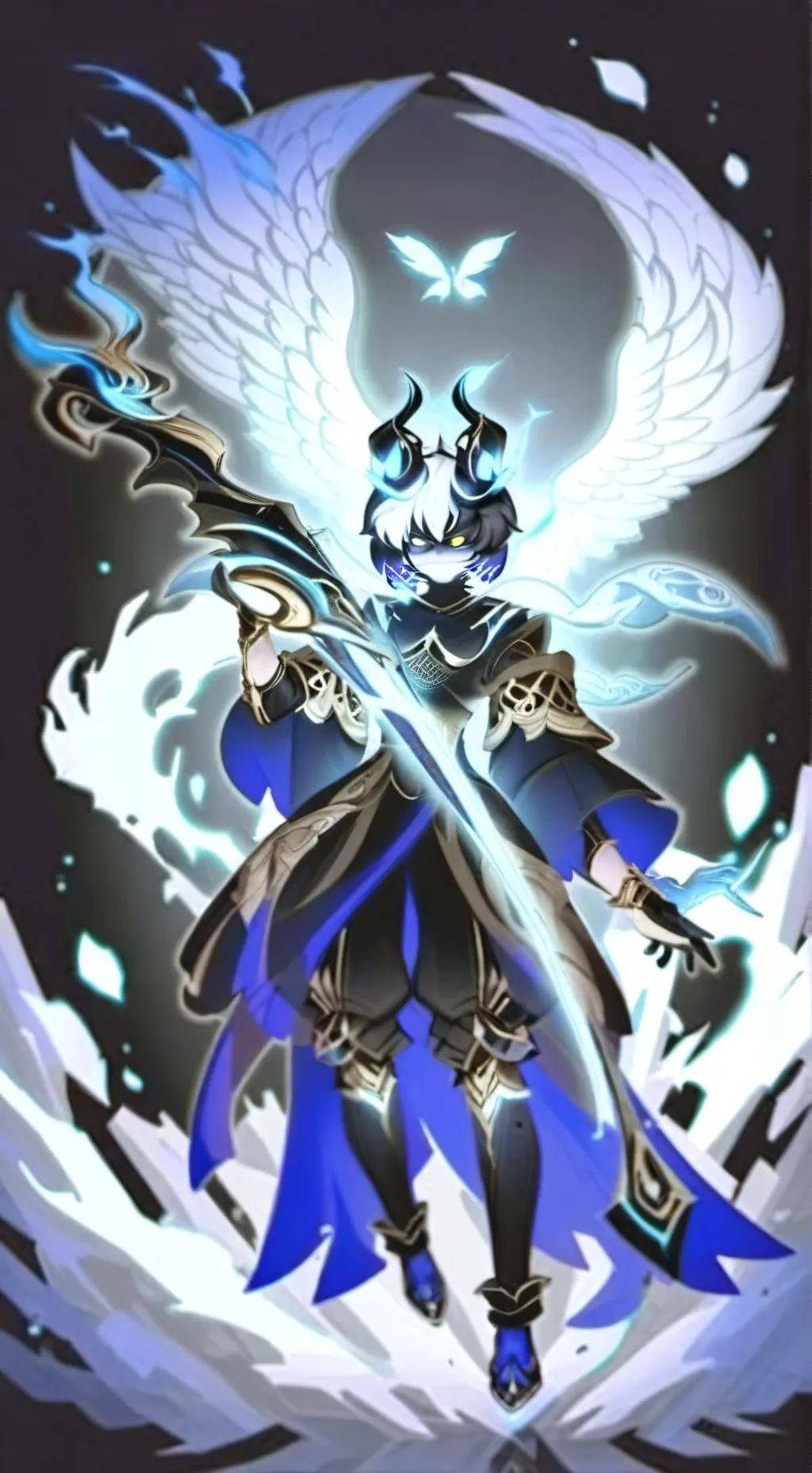 ai character: yandere bluudud background