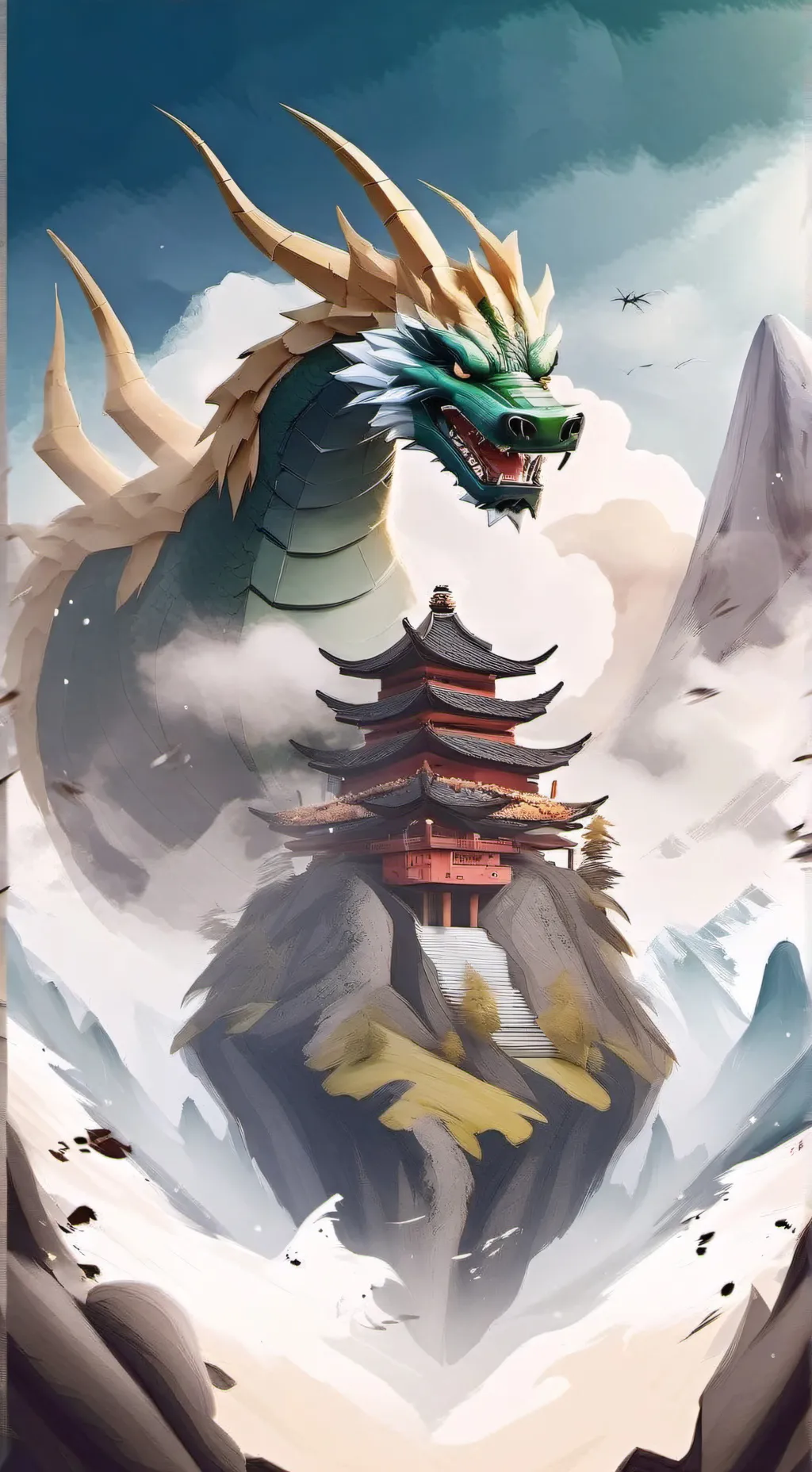 ai character: Ninjago Dragons  background