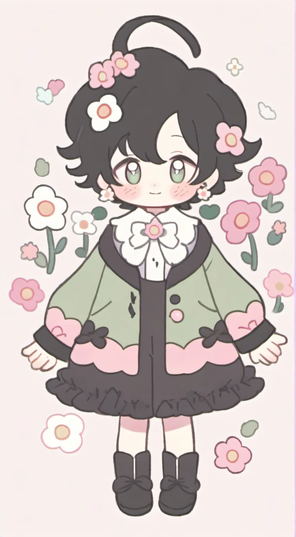 ai character: dandy:D background