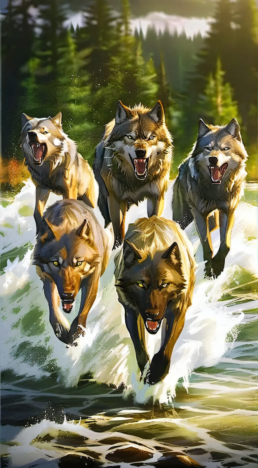 ai character: angry wolves background