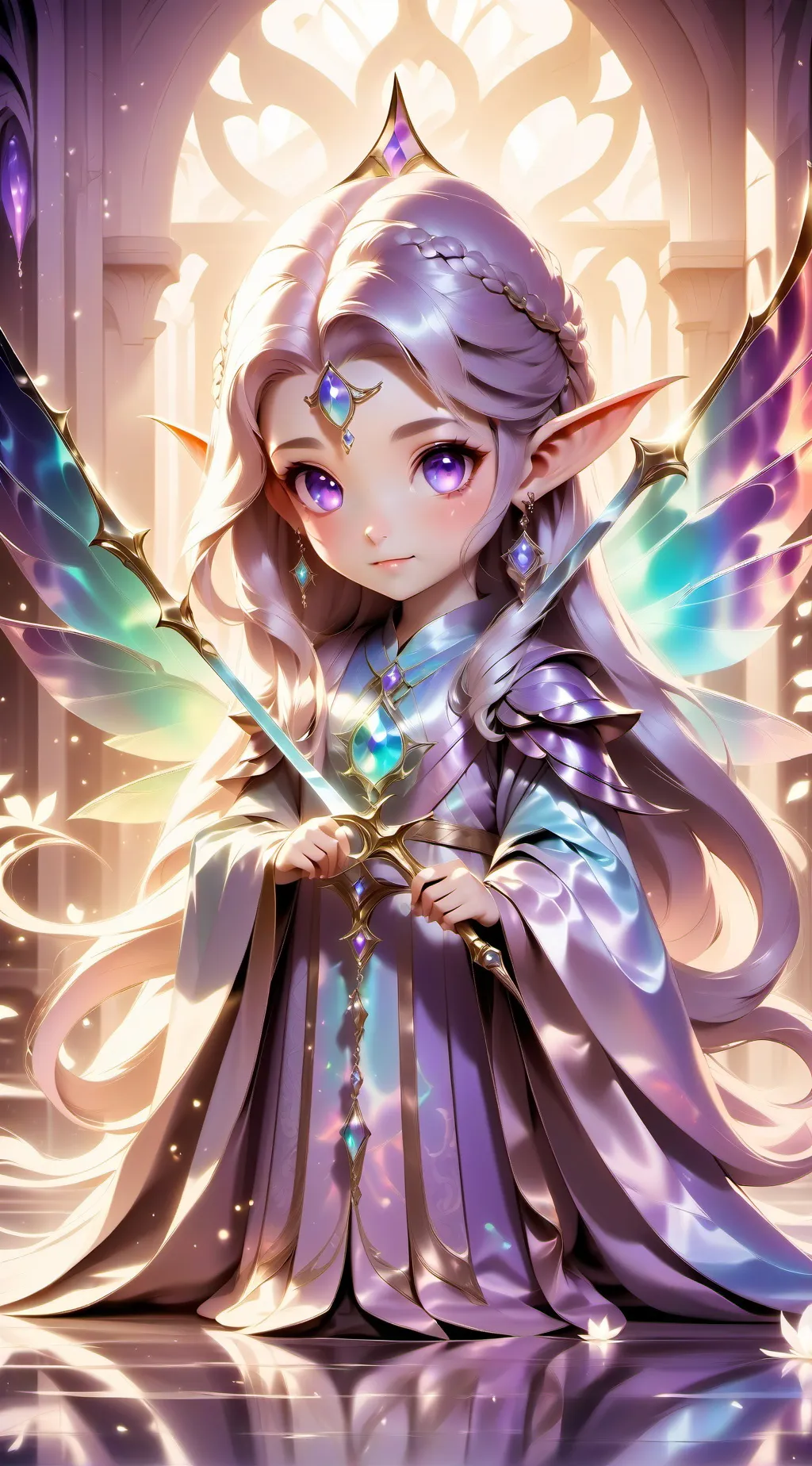 ai character: glisten background