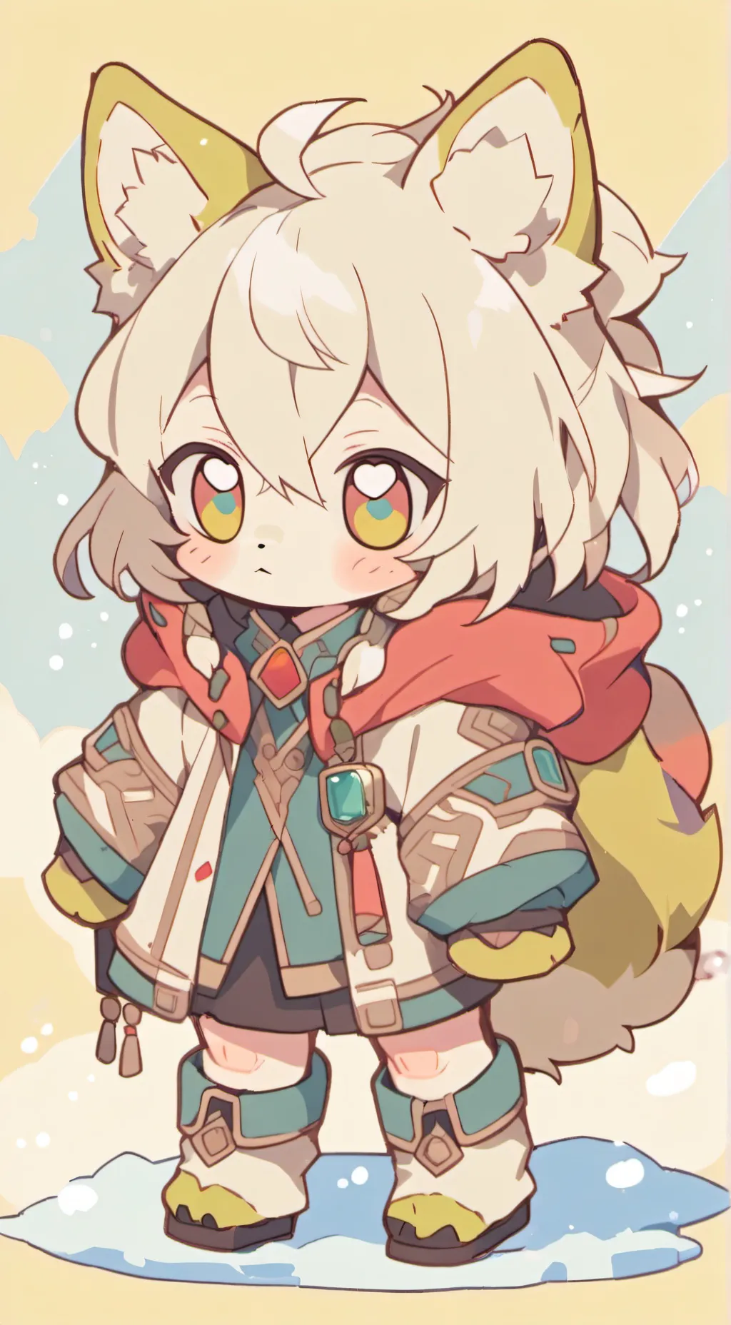 ai character: moon background