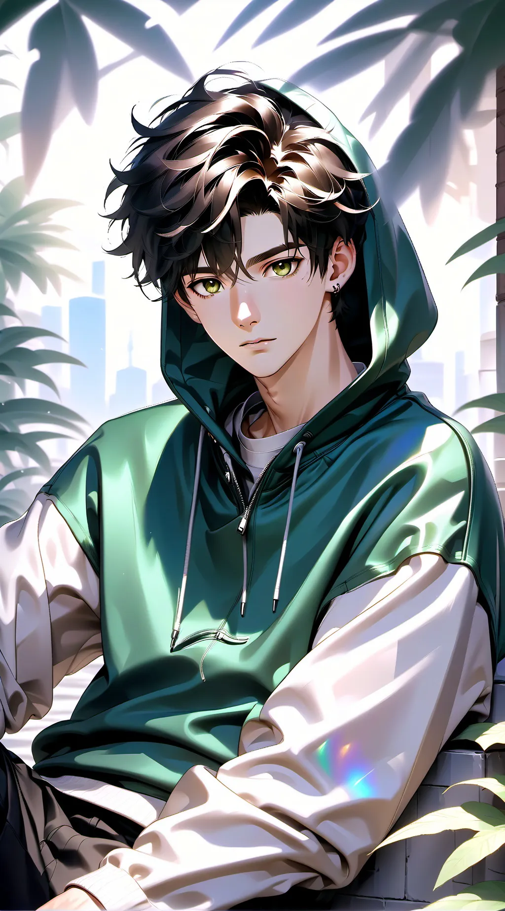 ai character: 💚 James 💚 background