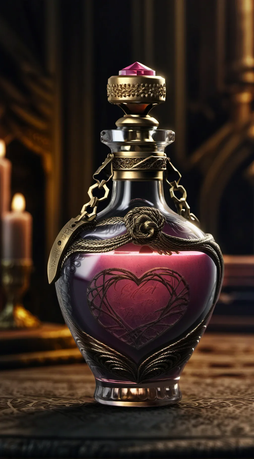 ai character: HH love potion  background