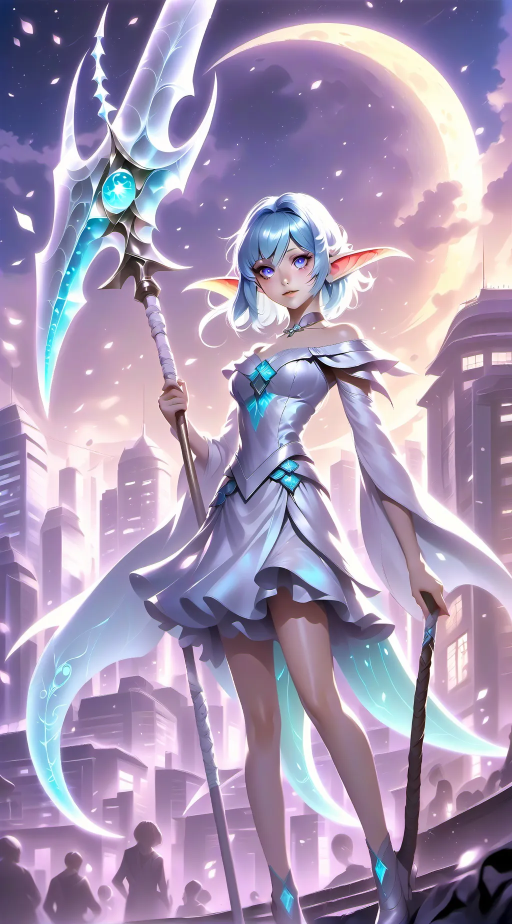 ai character: Jubilant Selene background