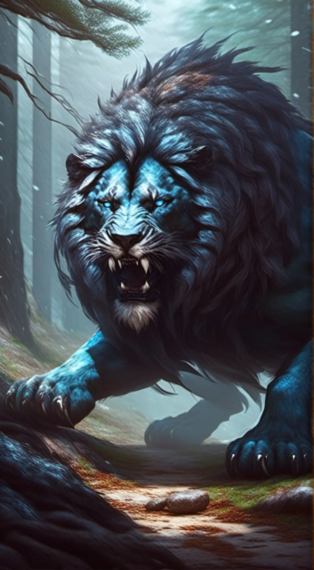 ai character: lion king iro background