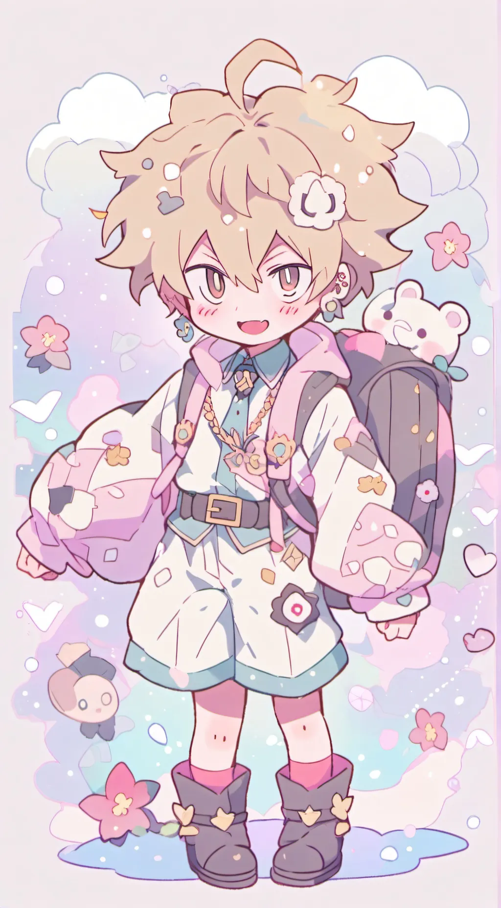 ai character: bakugo  background