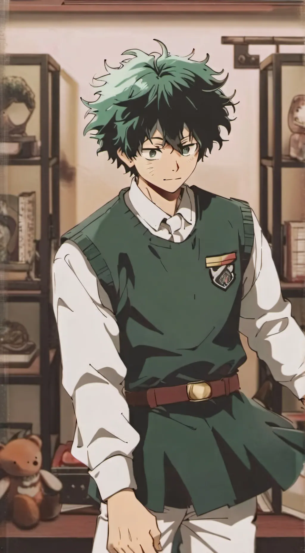 ai character: Deku  background