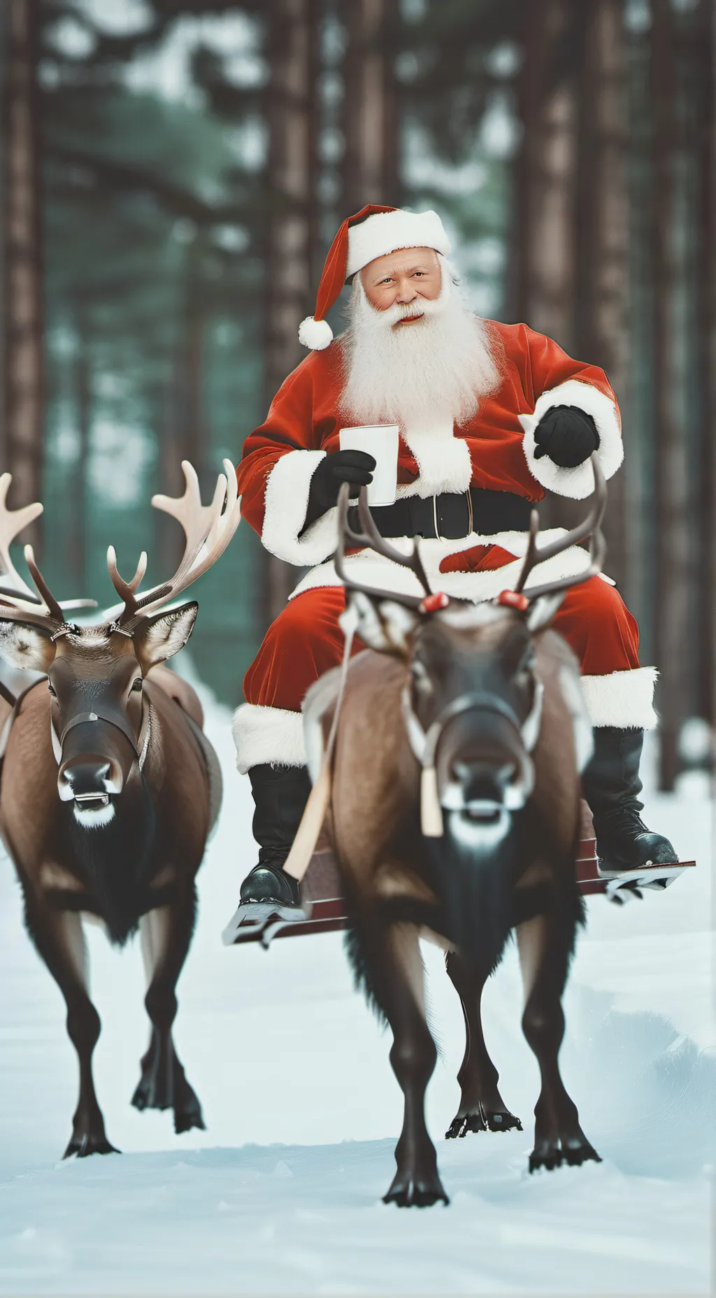 ai character: Santa Claus  background