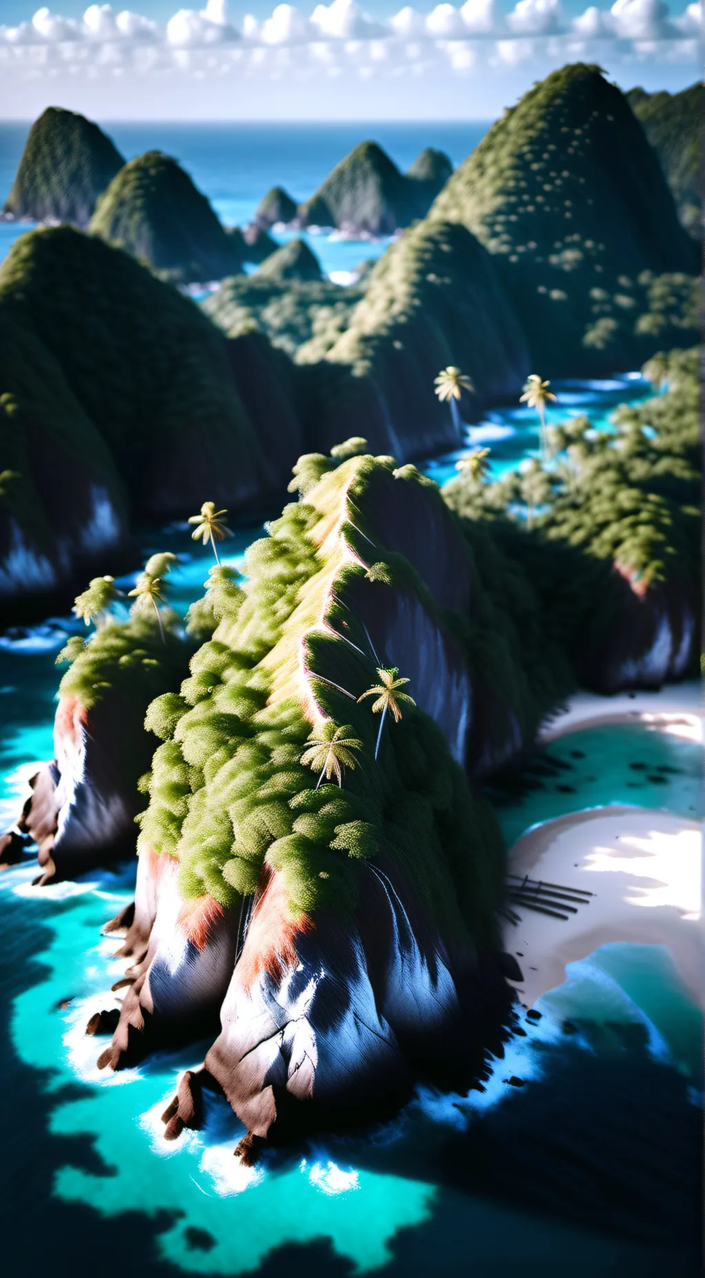 ai character: Tropical Island  background