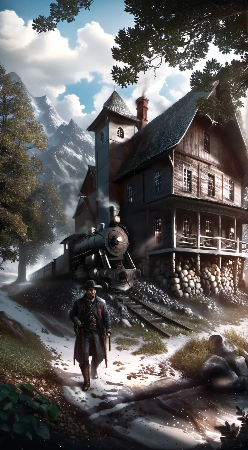 ai character: Countryhuman  background