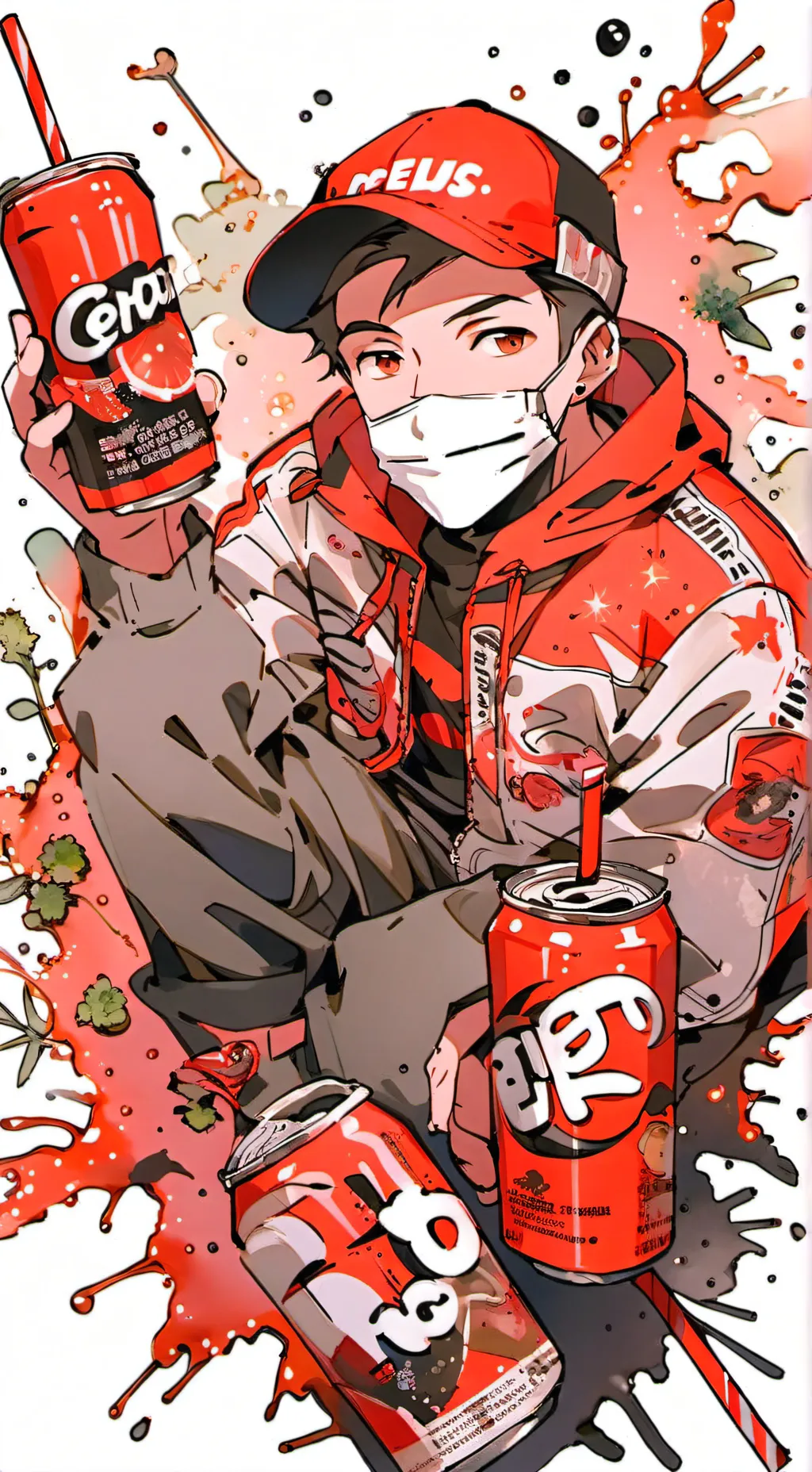 ai character: Pepsi&coke man😘 background