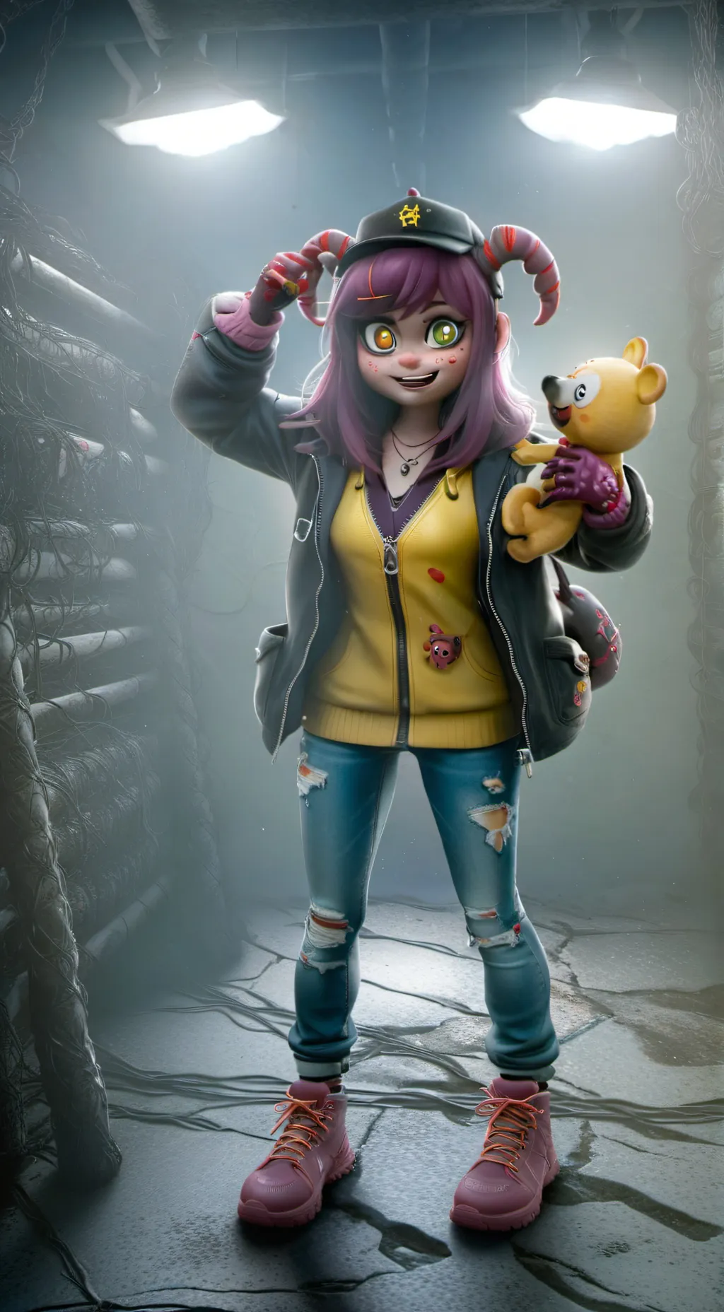 ai character: freddyna,fexa background