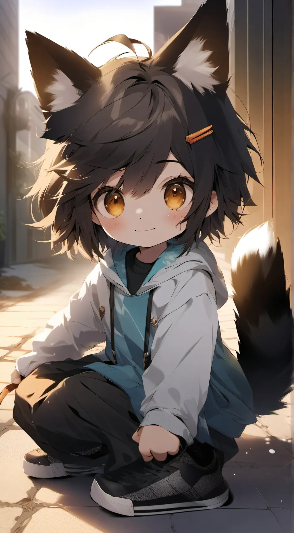 ai character: hybrid raising background