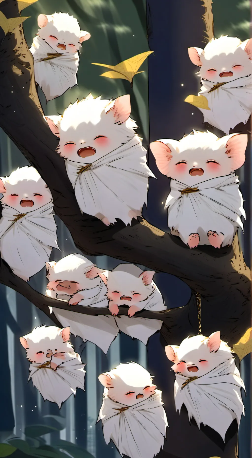 ai character: Bat family tree background