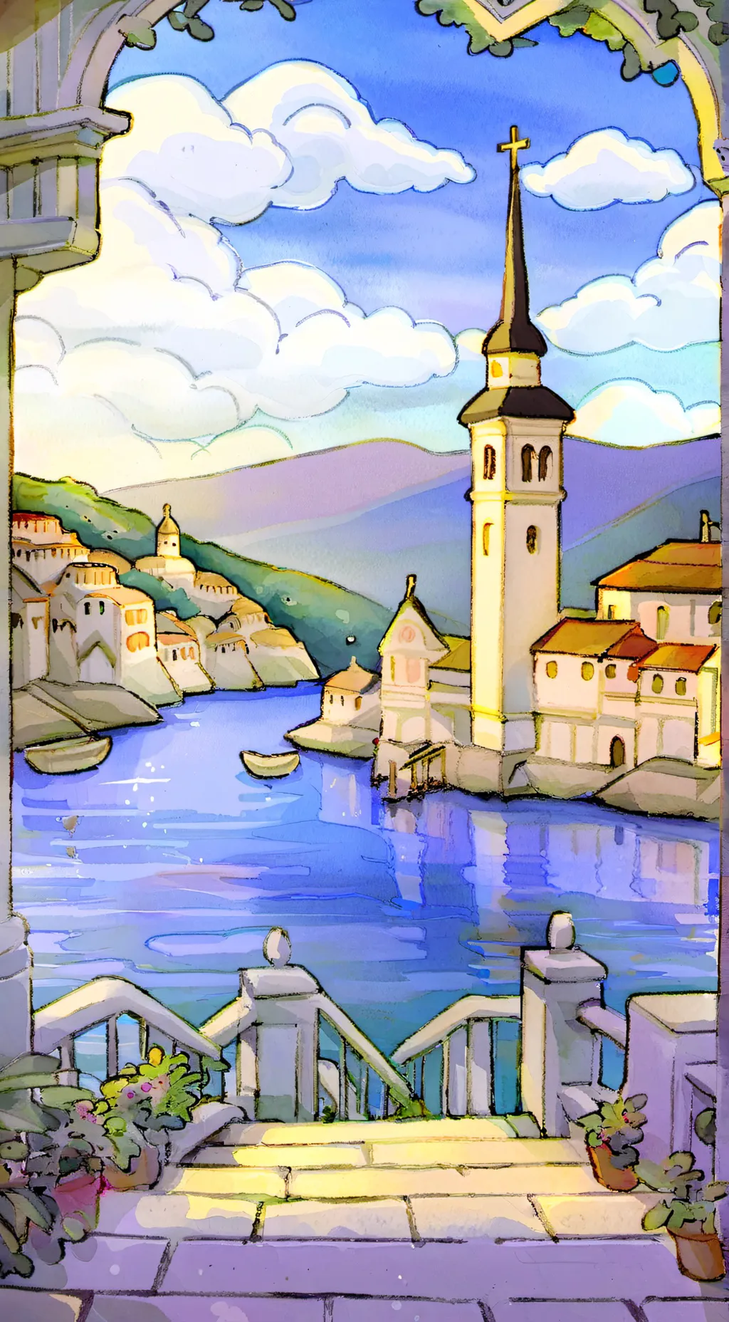 ai character: Emma and Annabell  background