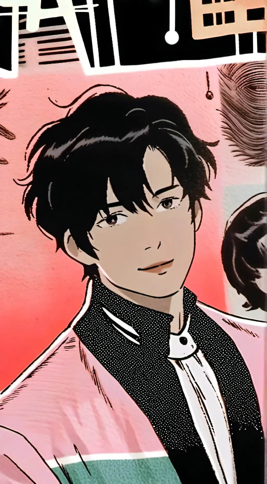 ai character: DOUBLEFEDORA 🙏🙏😭😭 background