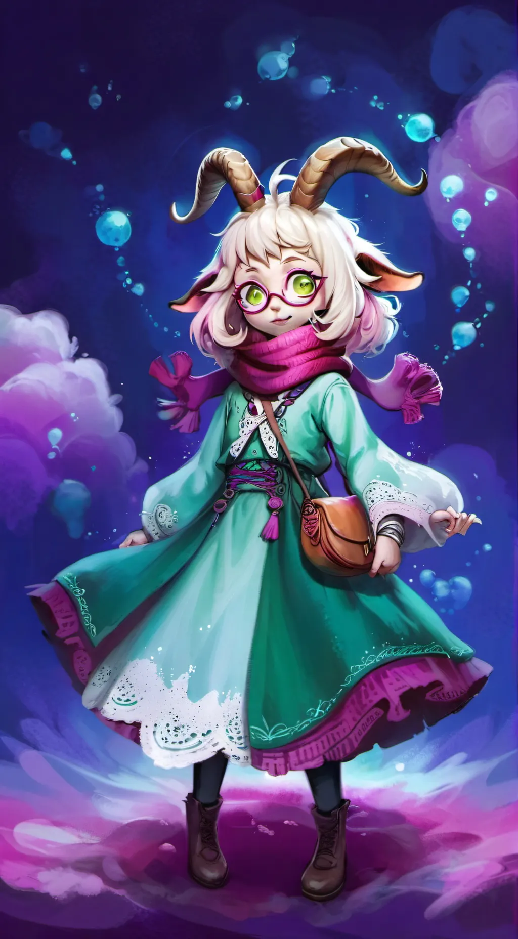 ai character: Female Ralsei background