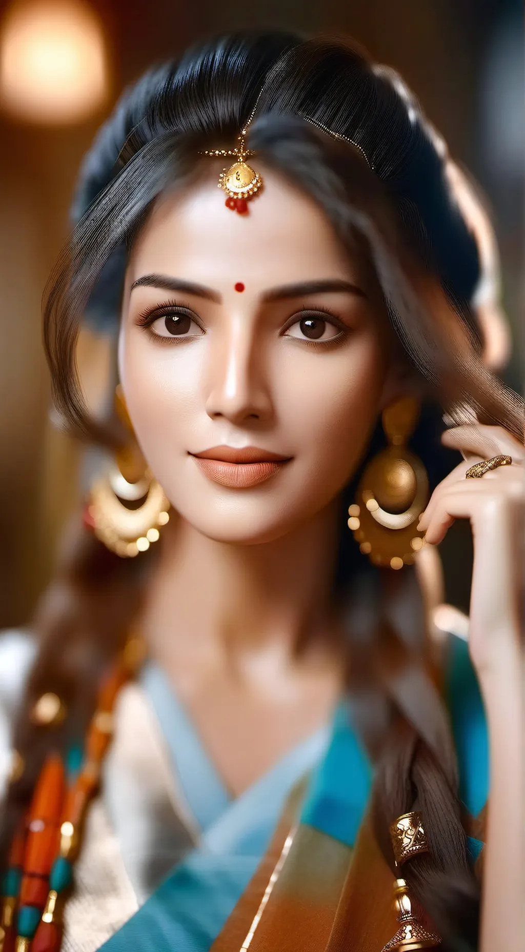 ai character: Talkie solo marron background