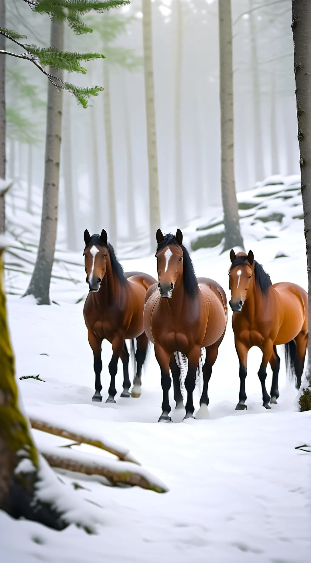 ai character: The Frozen Forest background