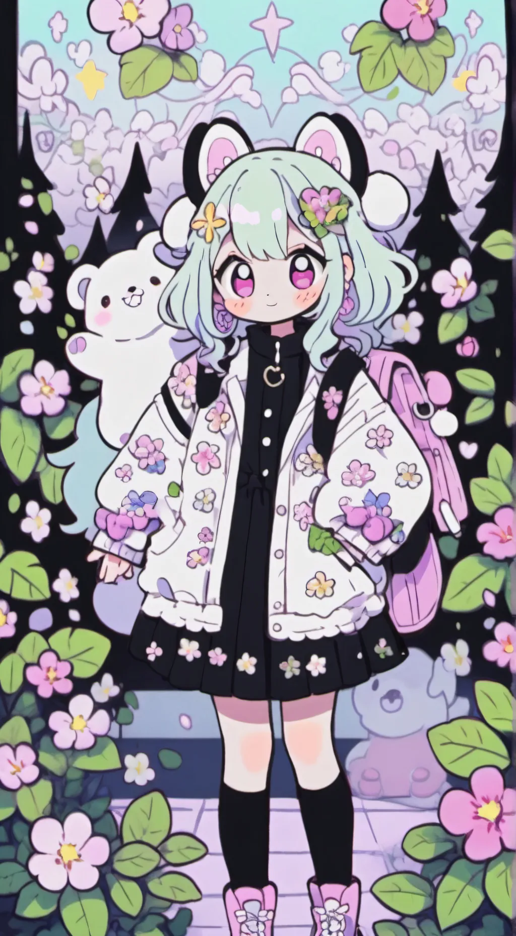 ai character: noise background