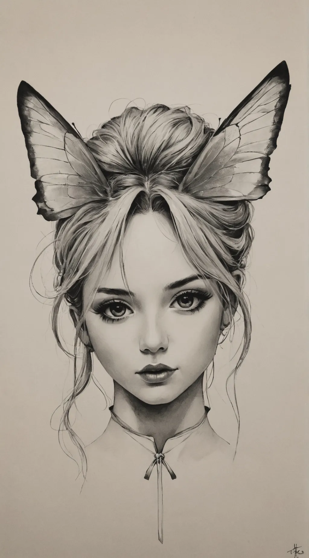 ai character: Luna Butterfly background