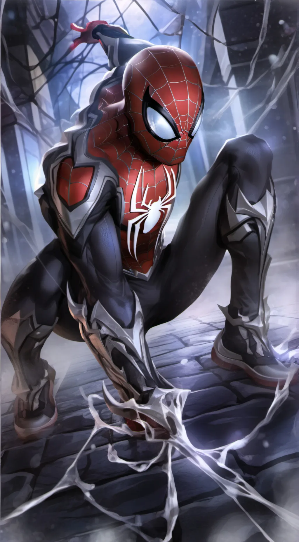 ai character: spider man background