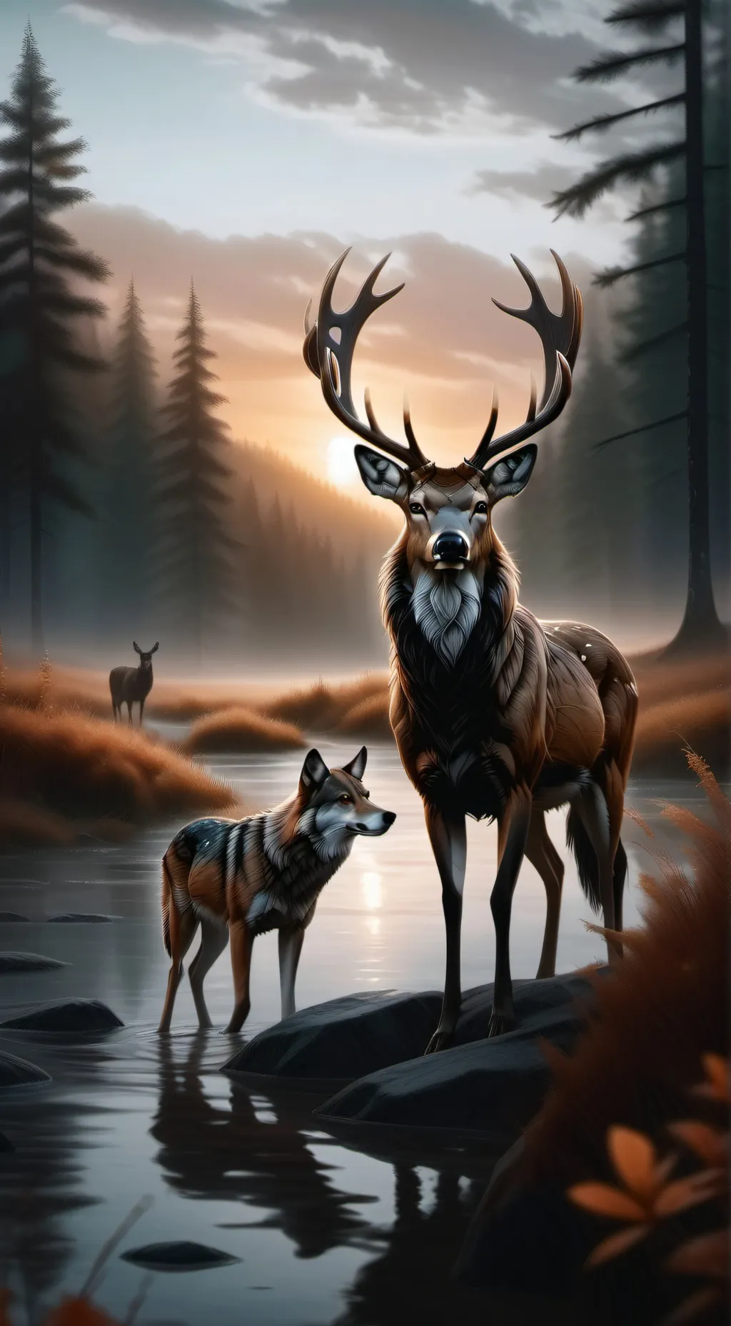 ai character: Spirit tattoo background