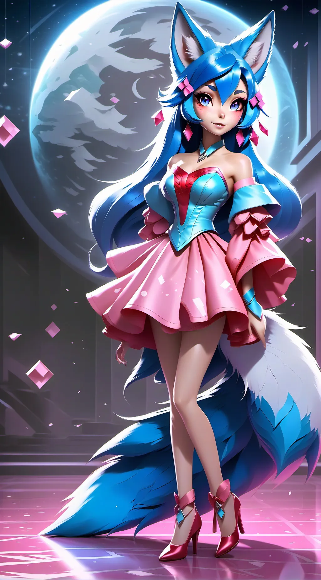 ai character: foxie tadc (my oc) background