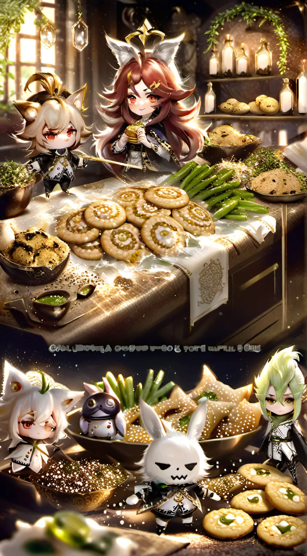 ai character: sour cream cookie background