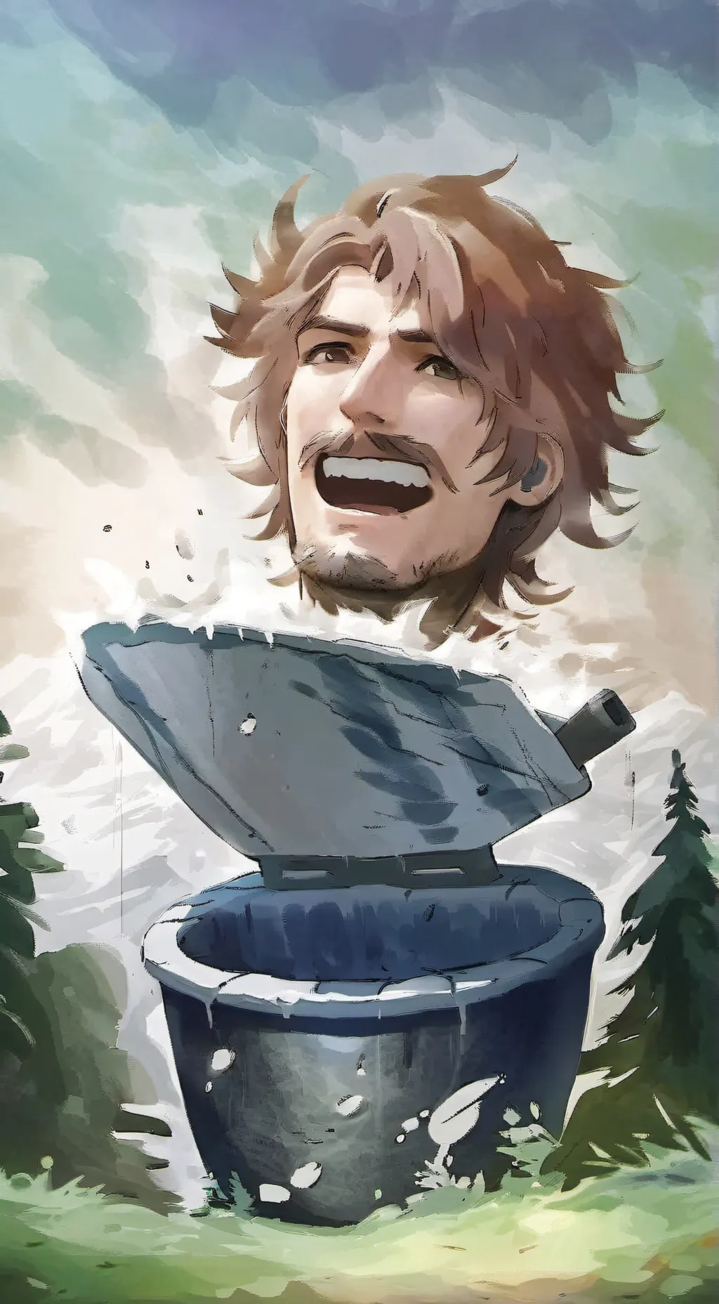 ai character: skippity toilenvas background