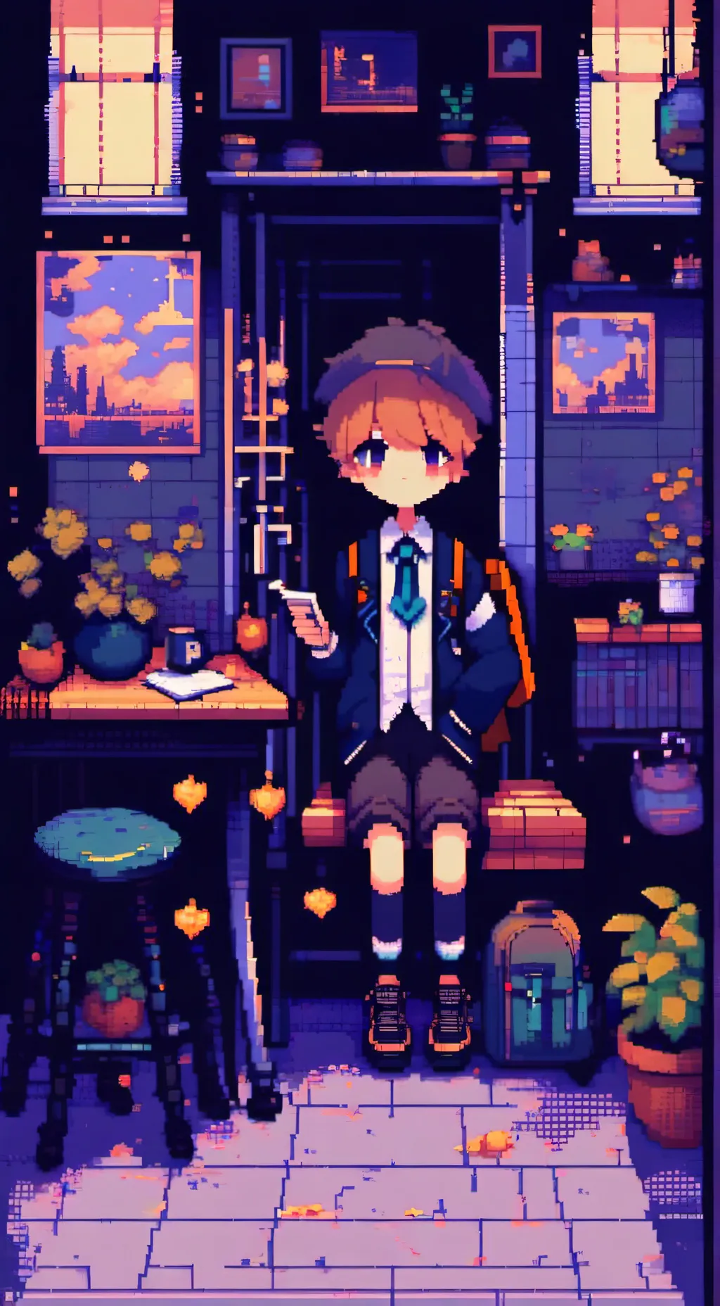 ai character: Academy High  background