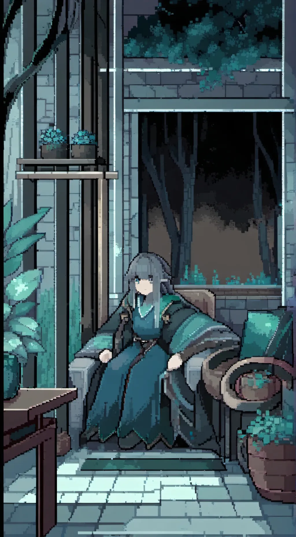 ai character: Forsaken camping:3 background