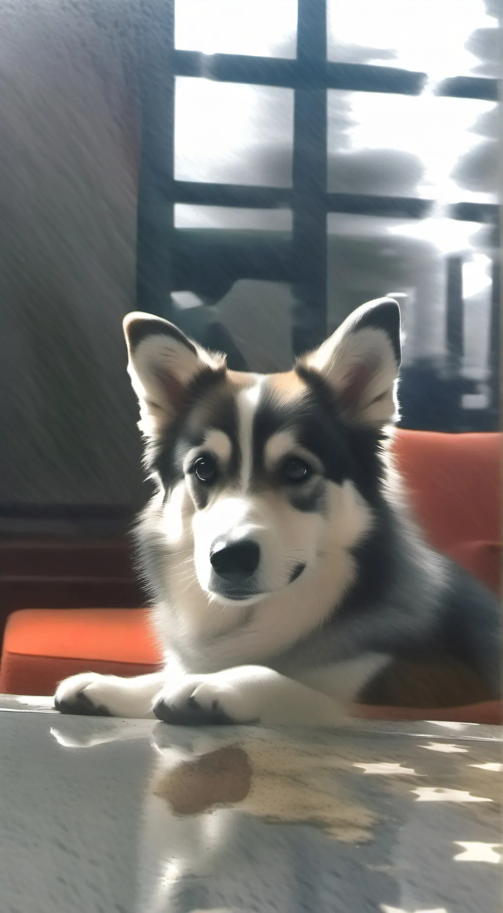 ai character:  собачка background