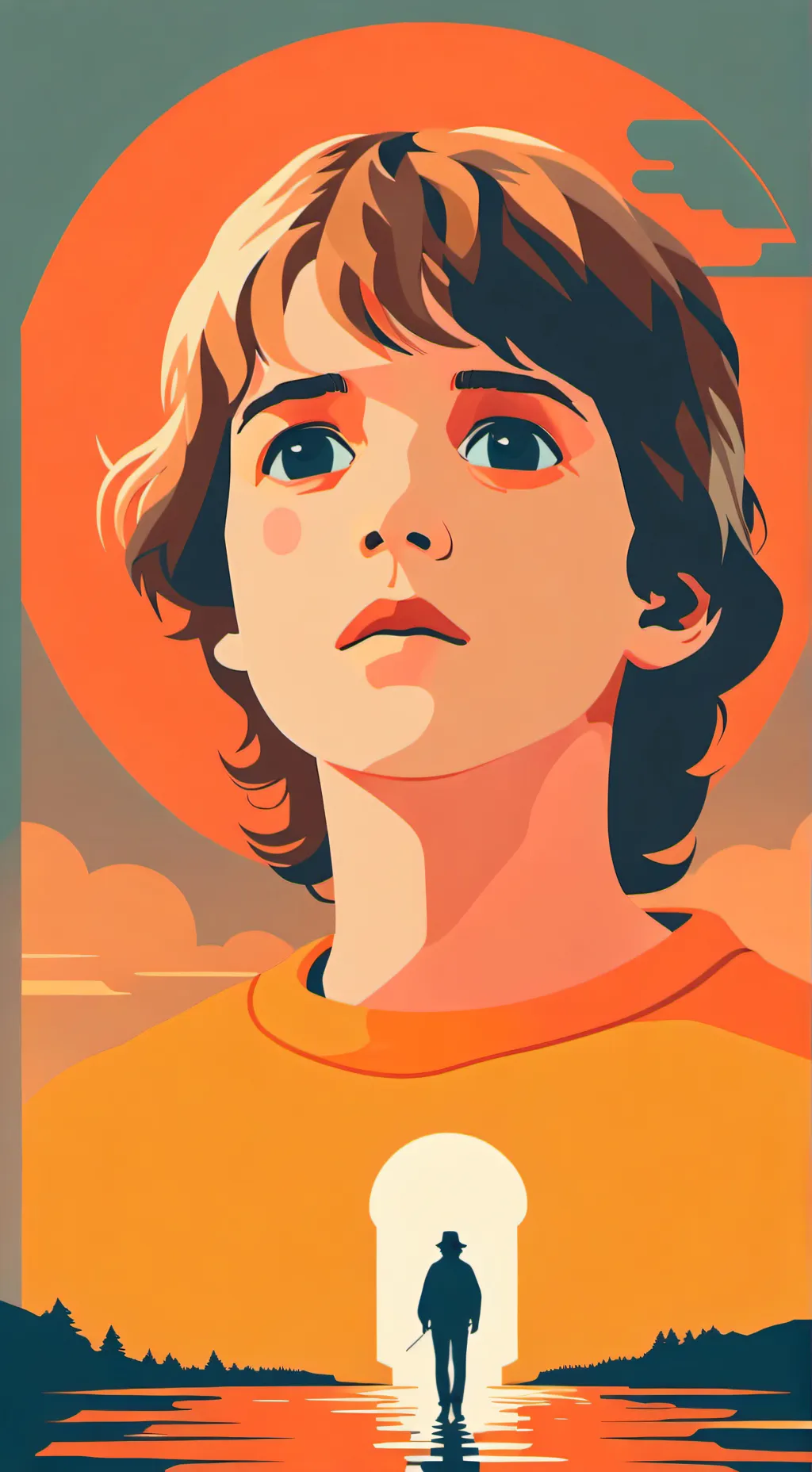 ai character: Stranger things  background