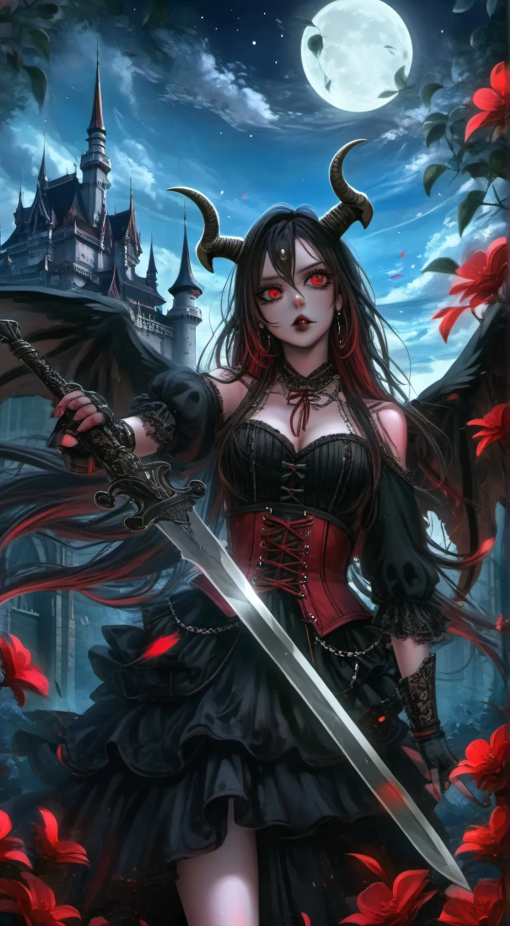 ai character: Crimson  background