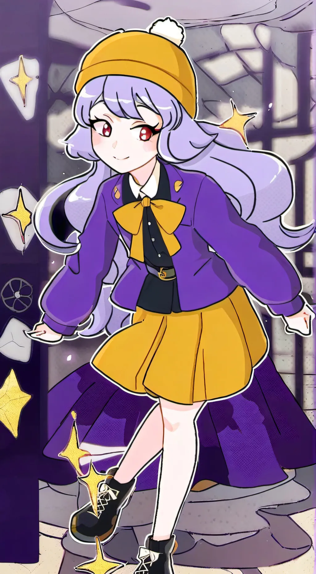 ai character: Lavender! background