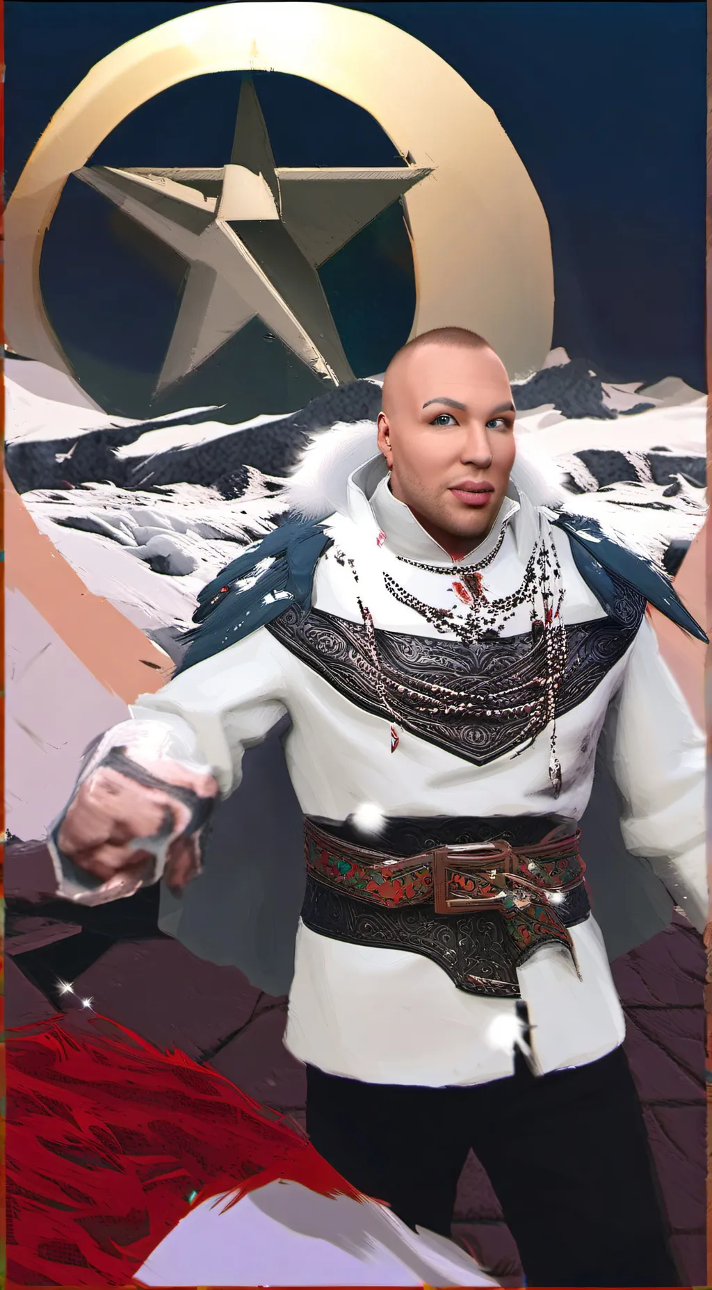 ai character: Горняк background