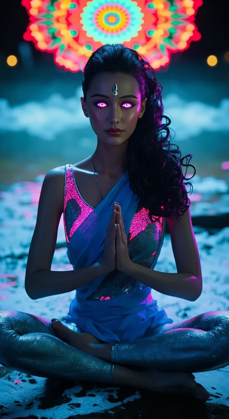 ai character: Ganga background