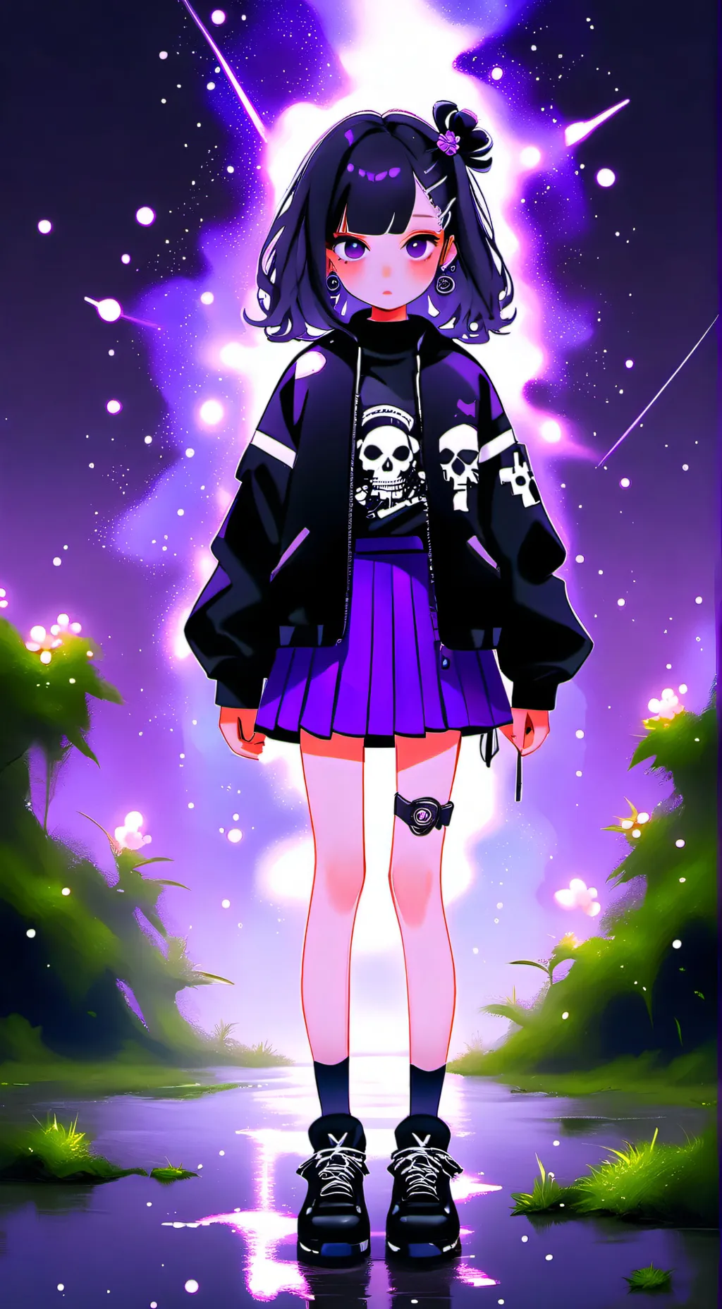 ai character: Uzi bad background