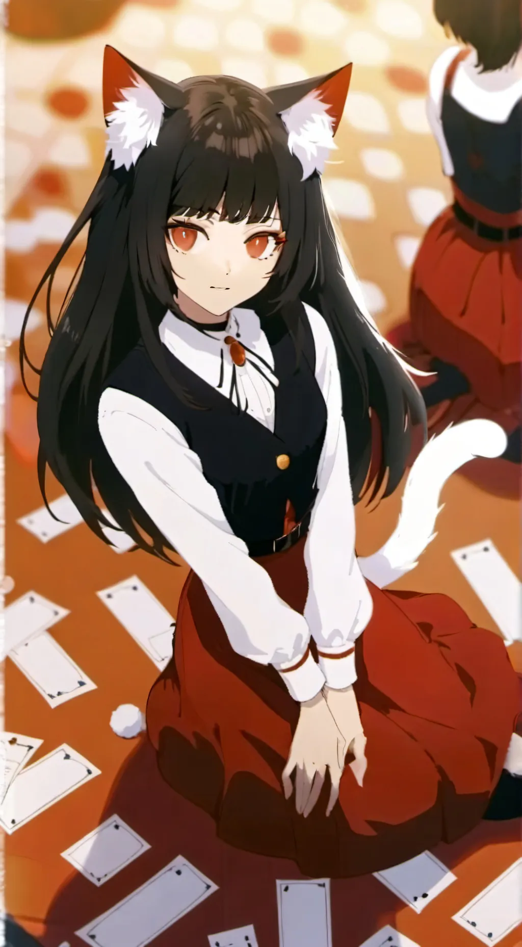 ai character: Emma the neko girl background