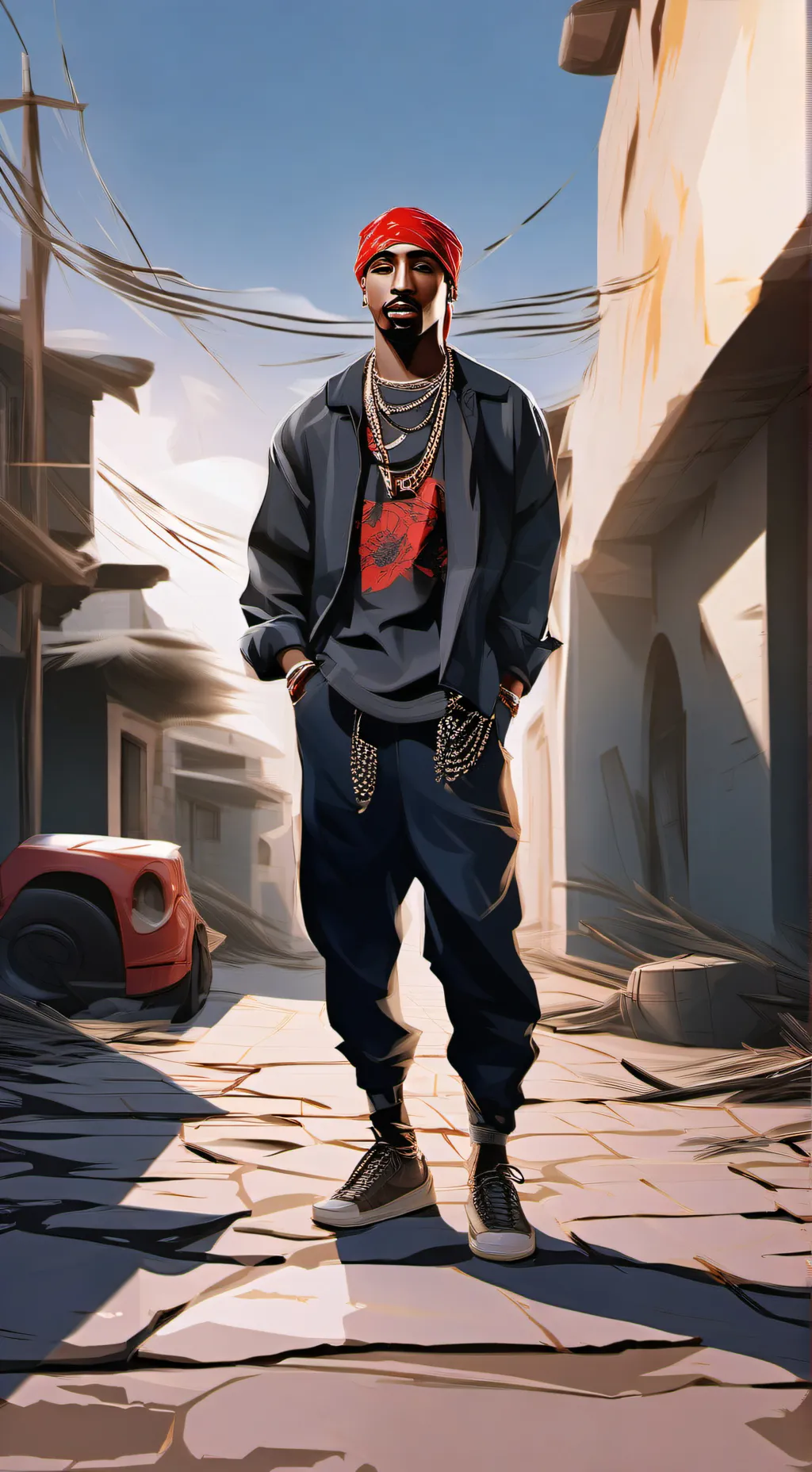 ai character: Tupac background