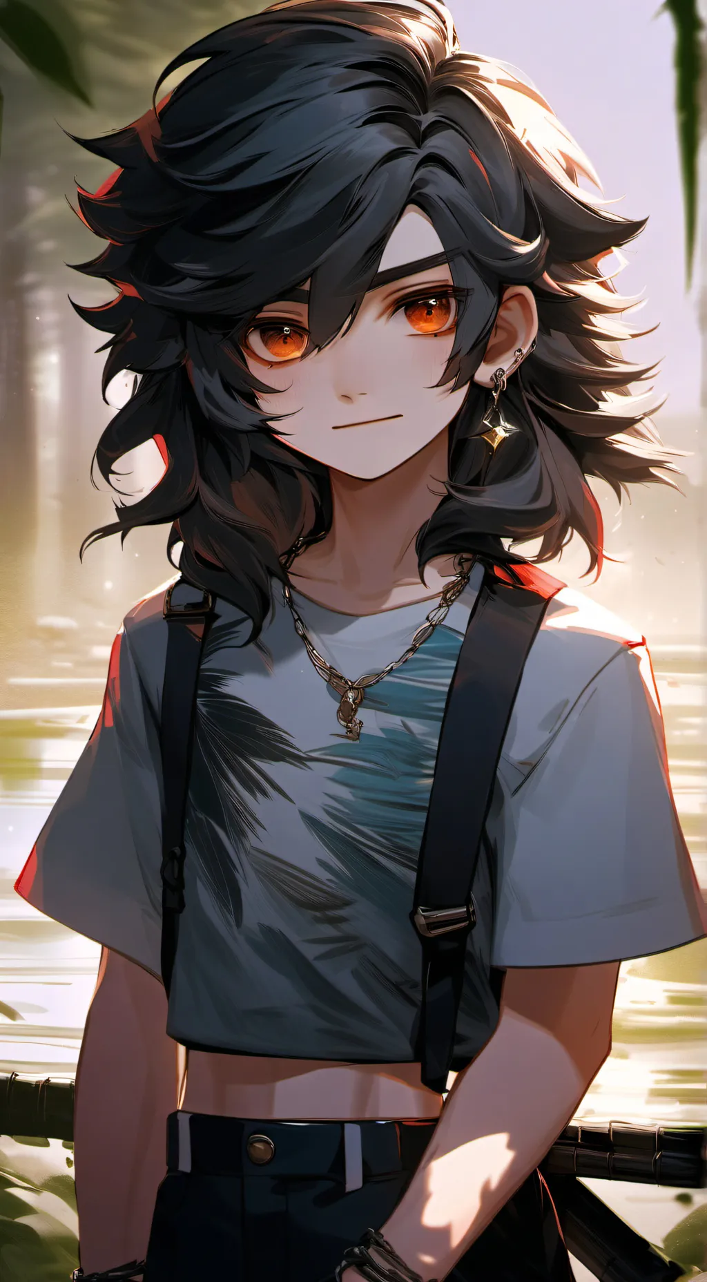 ai character: shrimpo background